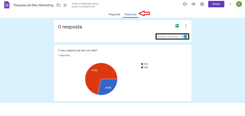 Google Forms - Respostas do formulário